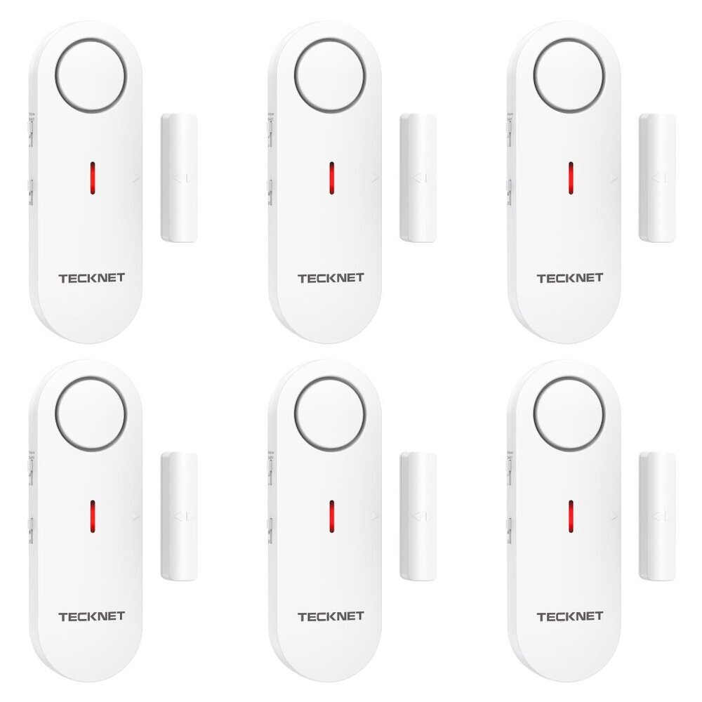 Door & Window Alarms 6-Pack – Safety Alarm & Chime, Adjustable Volume